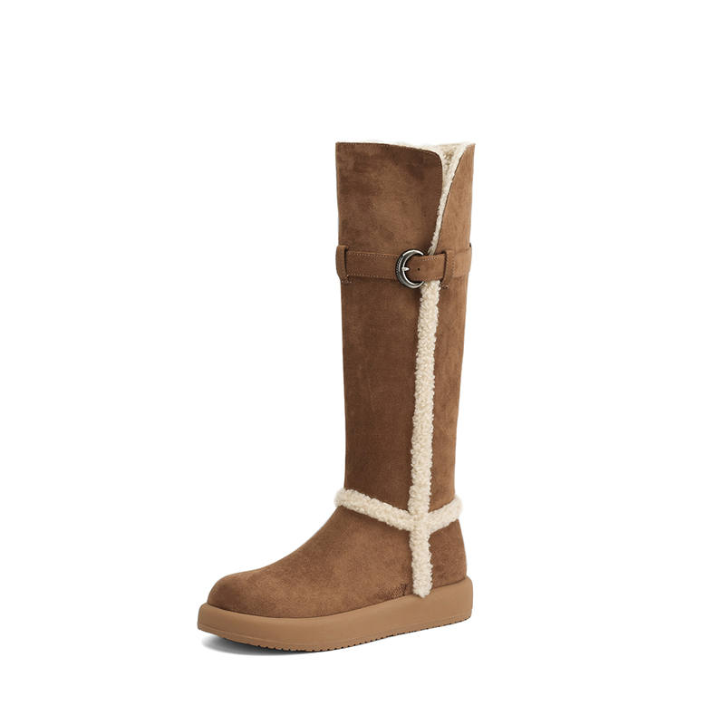 DAPHNE DAPHNE Fabric Thermal Knee High Snow Boots Women's