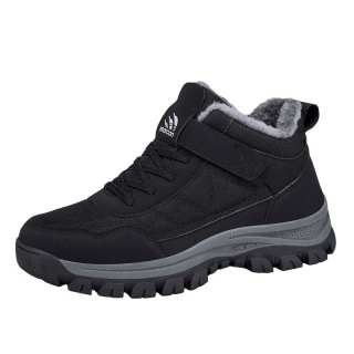YEARCON Men's Shoes 2025 Fall Winter Athletic Shoes High Top Fleece Lined Running Shoes Outdoor Mountaineering Casual