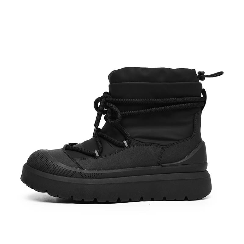 LUOMAIKE LUOMAIKE Microfiber Leather Thermal Short Snow Boots Unisex Black