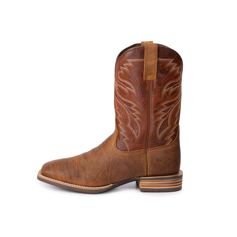 Palitutu Palitutu Top Grain Cow Leather Ankle Boots Men's Dark Brown