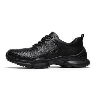 ENRICO COVERI Top Grain Cow Leather Low top Casual Shoes Men's Black