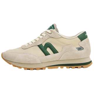 HAZZYS Cow Split Leather Low top Casual Shoes Men's Beige Green