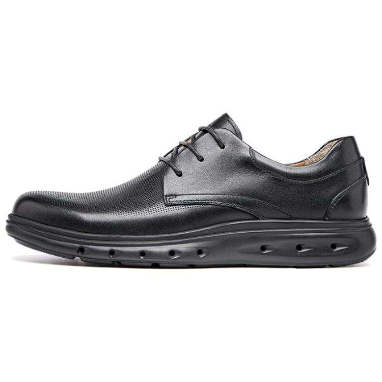 VICKI BROWN Casual Leather Shoes Men's Low Top Black/Brown