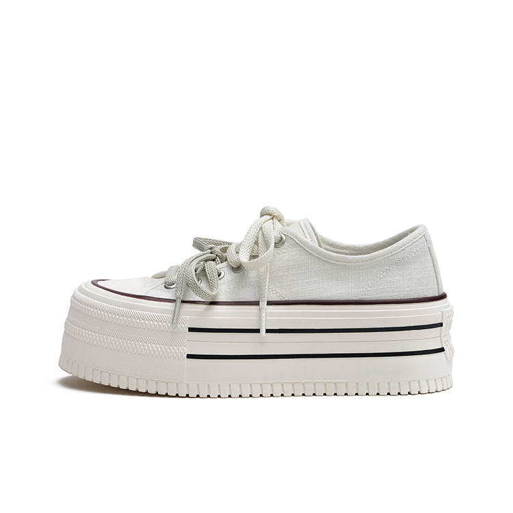MASOOMAKE Canvas Height Increasing Breathable Height Increasing Breathable Low top Skateboard Shoes Women's