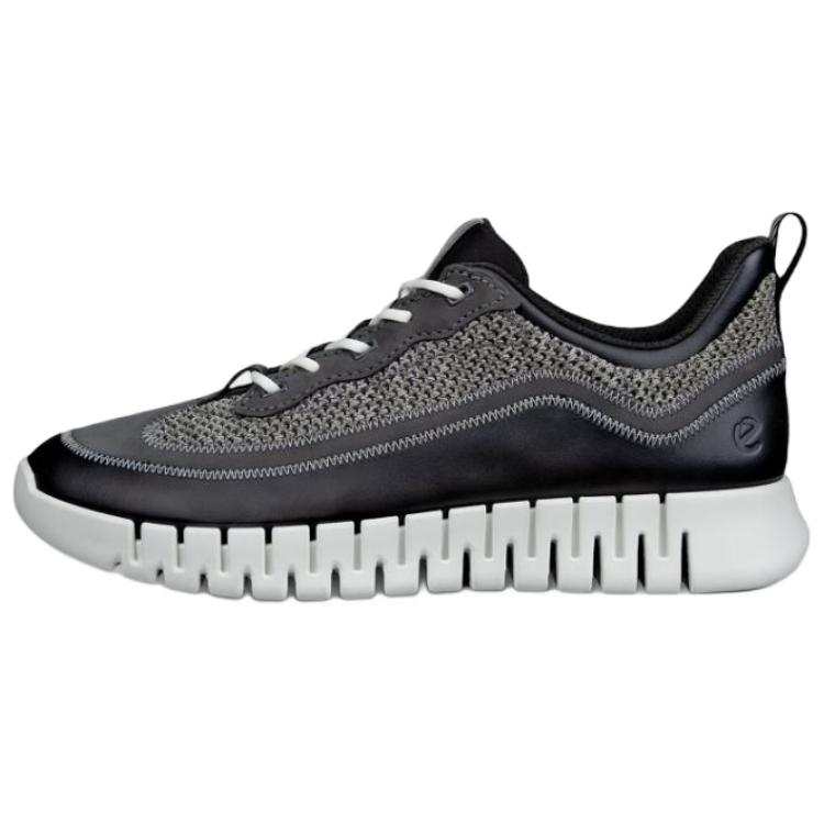 Ecco Ecco GRUUV Leather Low top Casual Shoes Men's Black