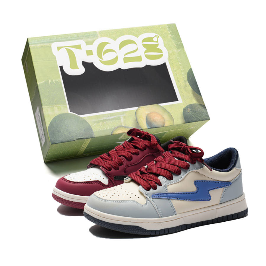 T628 Height Increasing Abrasion Resistant Lightweight Slip Resistant Low top Skateboard Shoes Unisex