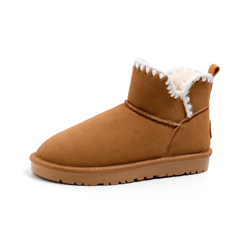 VAEL Pu Fashionable And Elegant Thickened And Fleece Lined Casual Short Snow Boots Women's
