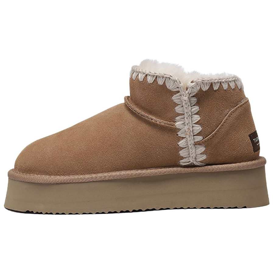 TASMAN AUS Cow Split Leather Thermal Height Increasing Thermal Height Increasing Snow Boots 4cm Women's