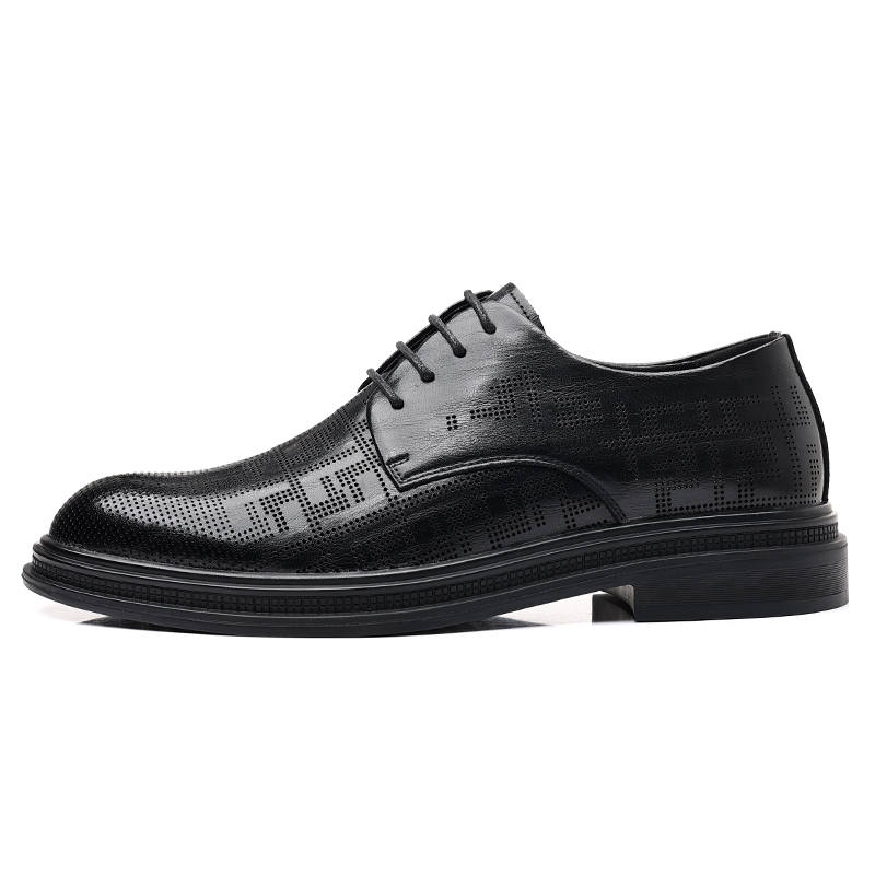 POPULAR ROUSE PR Microfiber Leather Dress Shoes Men's Black