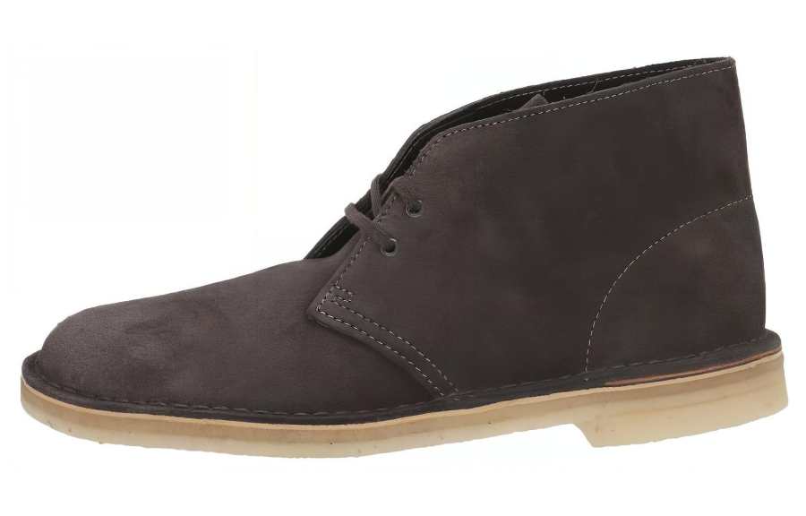 Clarks Clarks Leather Comfortable Round Toe Ankle Boots Men's Dark Brown