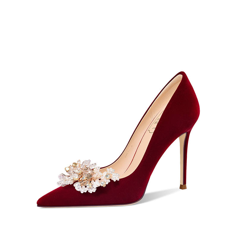 Holy Rose Slim Heel Commemoration High Heels Women's Red