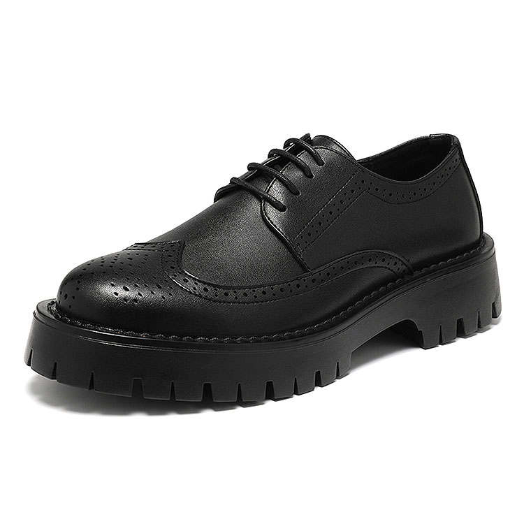 KAQIAODI Microfiber Leather Casual Shoes Men's Black