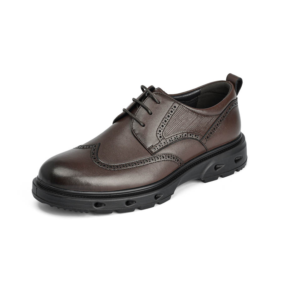 AOKANG Synthetic Leather Casual Leather Shoes Men's Brown