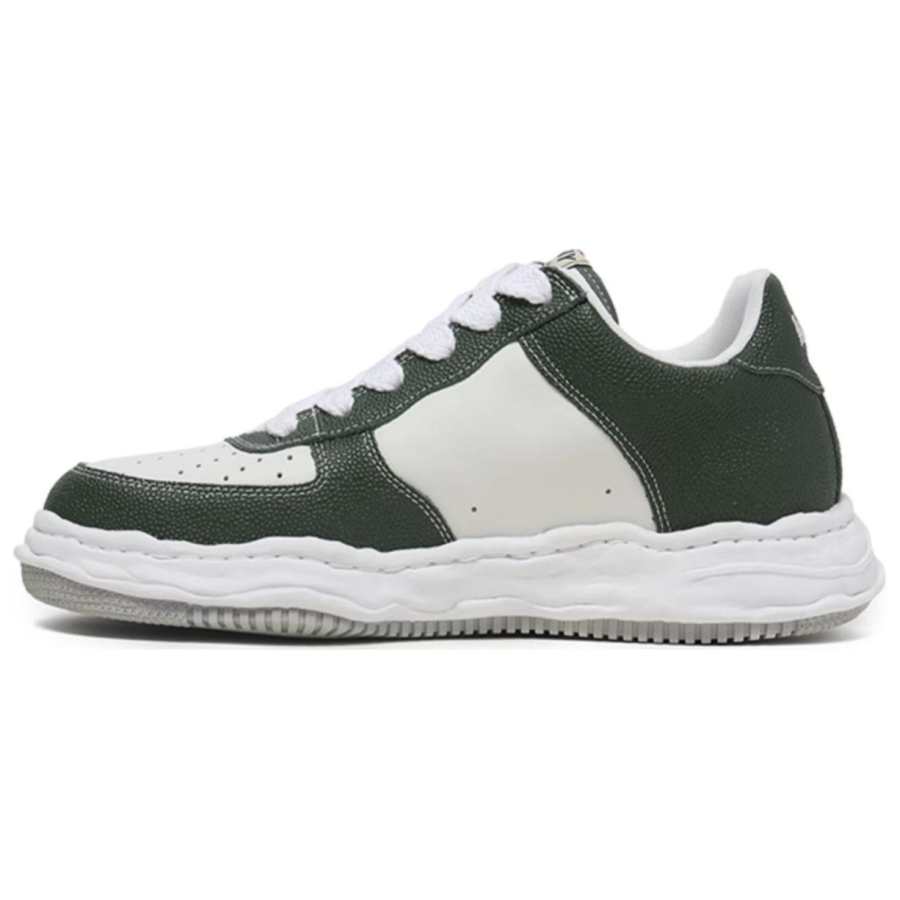 MIHARA YASUHIRO Wayne Cow Leather Low top Casual Shoes Unisex Dark Green