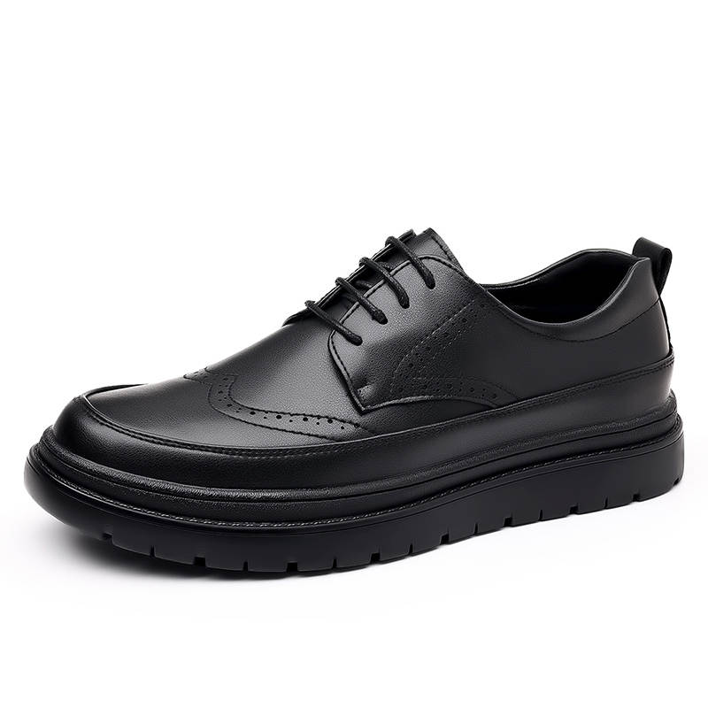 CITONGXIANSHENG Microfiber Leather Casual Shoes Men's Black