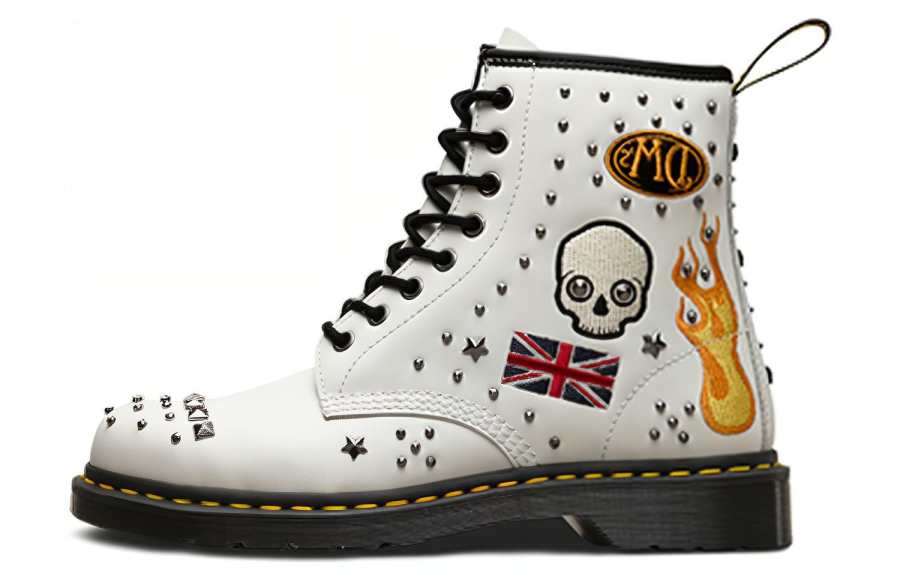Dr.Martens Dr. Martens 1460 Classic 8 High Top Combat Boots Unisex White