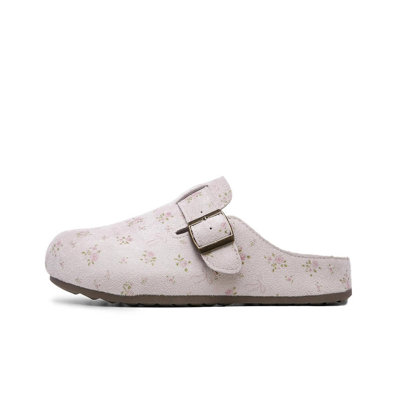 PIPI PURPLE Quiet Closed Toe Slippers Women's Small Floral