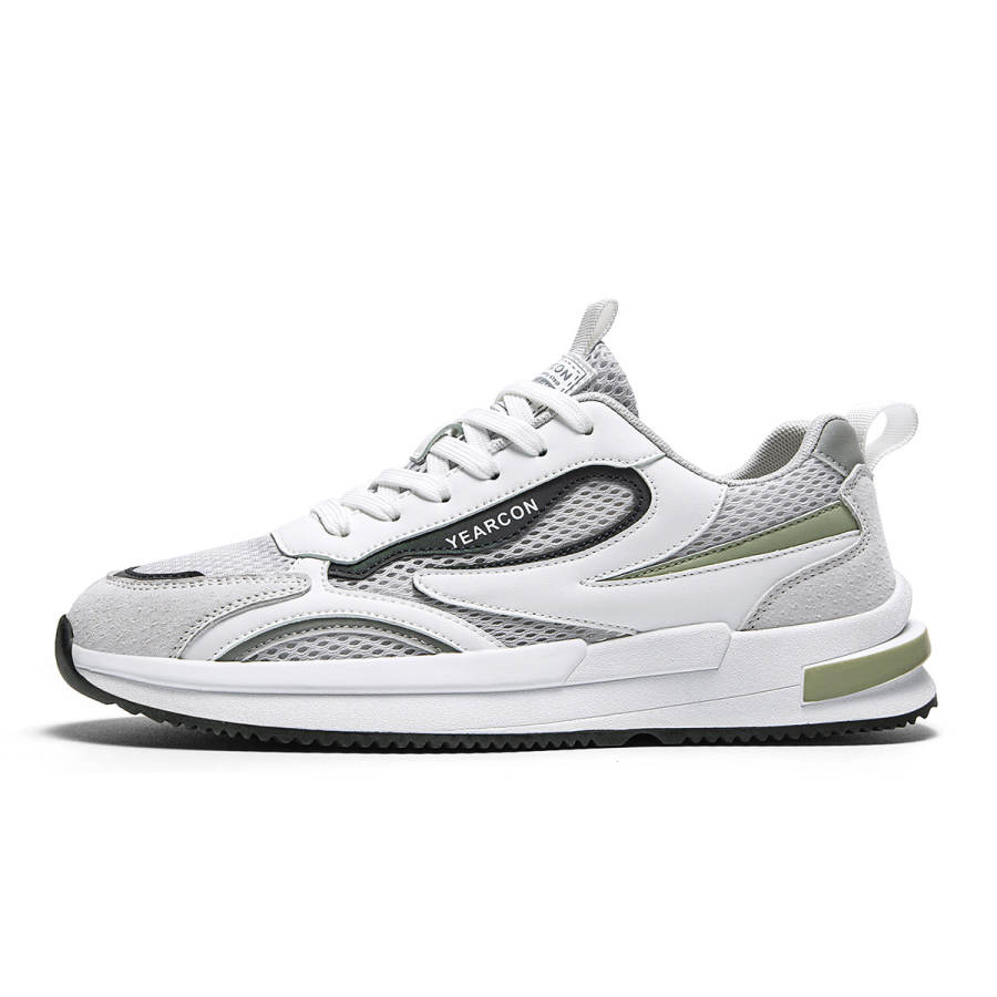 YEARCON Textile, Synthetic Leather Low top Casual Shoes Men's
