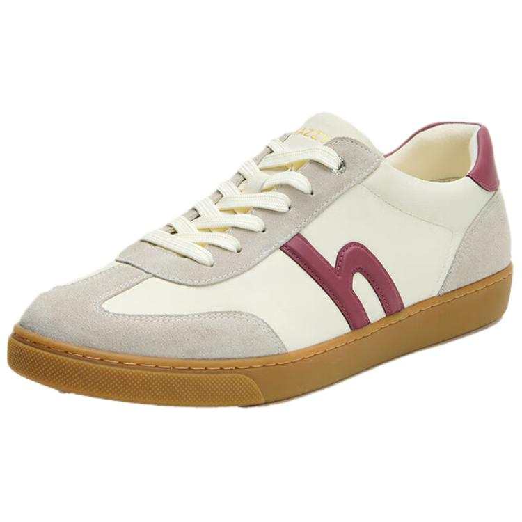 HAZZYS Cow Leather Low top Skateboard Shoes Men's Beige Red