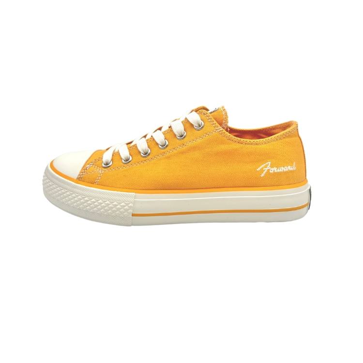 QIANJIN Slip Resistant, Abrasion Resistant, Lightweight Low top Canvas Shoes Unisex Earth Yellow