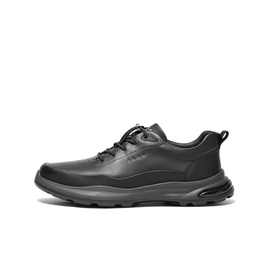 BELLE Fleece Lined Business Sports Comfortable, Fashion Versatile Minimalist Style Casual Shoes Men's Black