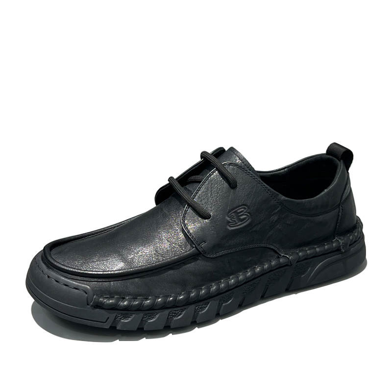BEN SHERMAN Casual Leather Shoes Men's Low Top Black