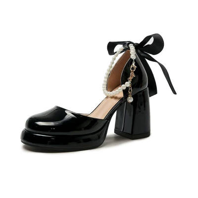 NTOZE Pu Chunky Heel High Heels Women's