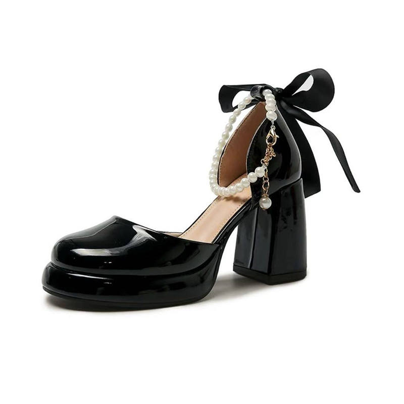 NTOZE Pu Chunky Heel High Heels Women's