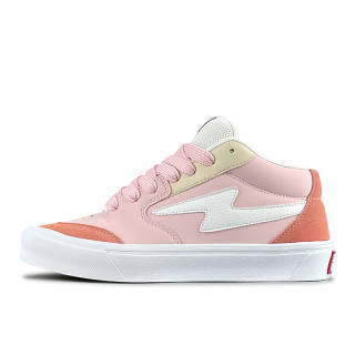 LuzaoT SUPER DRAG Mid top Skateboard Shoes Women's Pink White