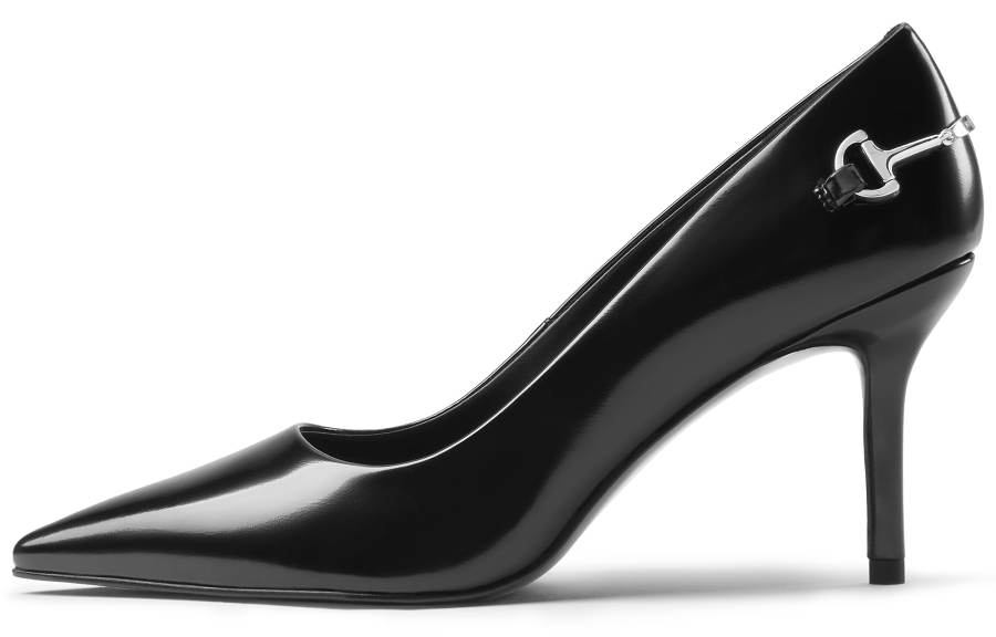 CHARLES&KEITH Small Ck Pu Slim Heel High Heels 8.2cm Women's