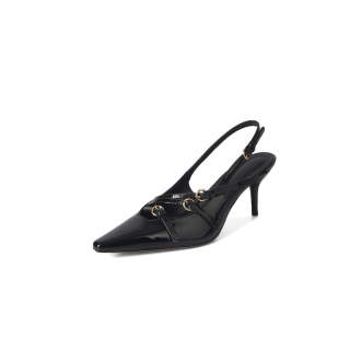 BalletCat Patent Leather Slim Heel High Heels Women's