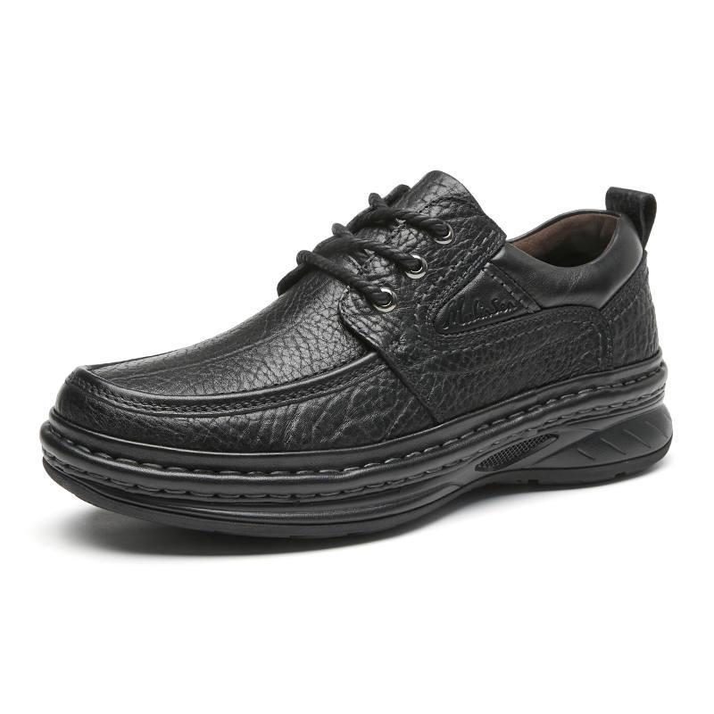 Mulinsen Casual Leather Shoes Men's Low Top Brown/Black