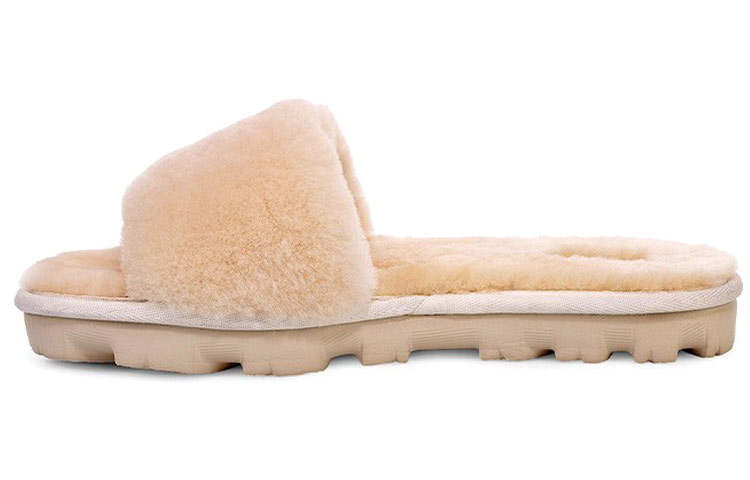 UGG Soft And Comfortable Fleece Lined Mules Slip Resistant Antibacterial Slide Slippers Women's Natural