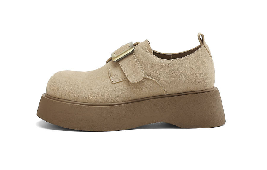 HLA Synthetic Leather Casual Shoes Women's Beige Apricot