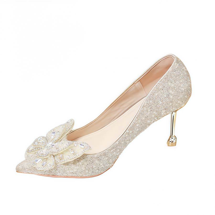 CPXO Slim Heel High Heels Women's Silver