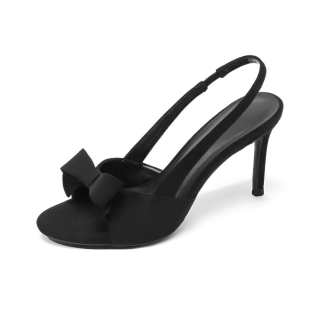 Feo Dvke Microfiber Leather One Strap Sandals Women's Black
