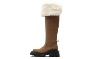 DAPHNE LAB Candy Series Two Way Wear, Plush Fleece Lining For Warmth, Versatile Fashion Trend Over the knee Boots 6CM