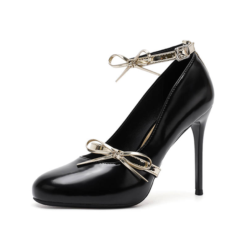 Ainer-cat Ainer cat Microfiber Leather High Heels 10cm Women's
