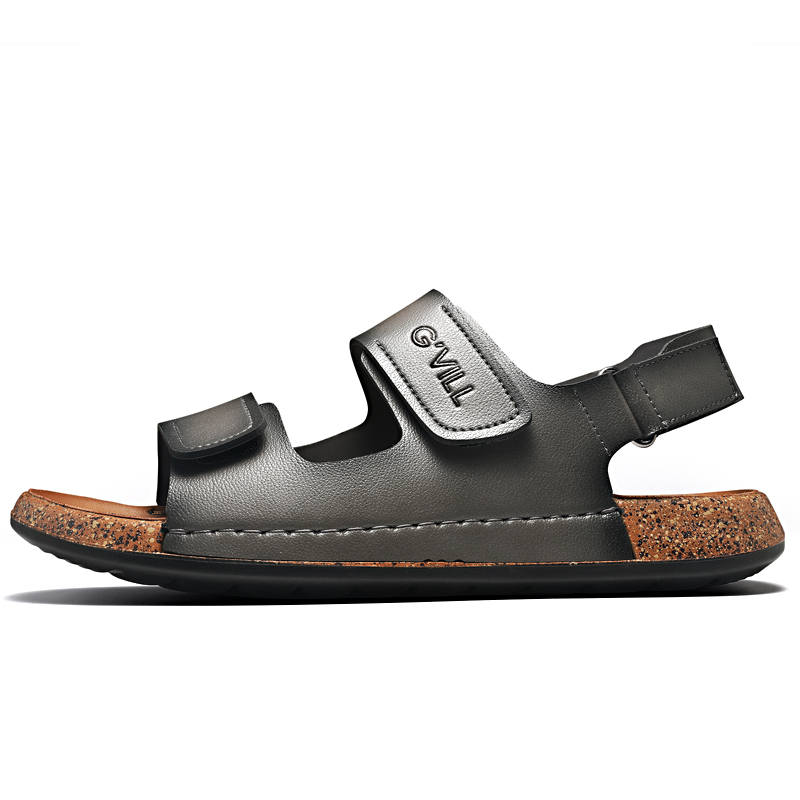G'VILL Beach Sandals Men's Dark Gray/Khaki