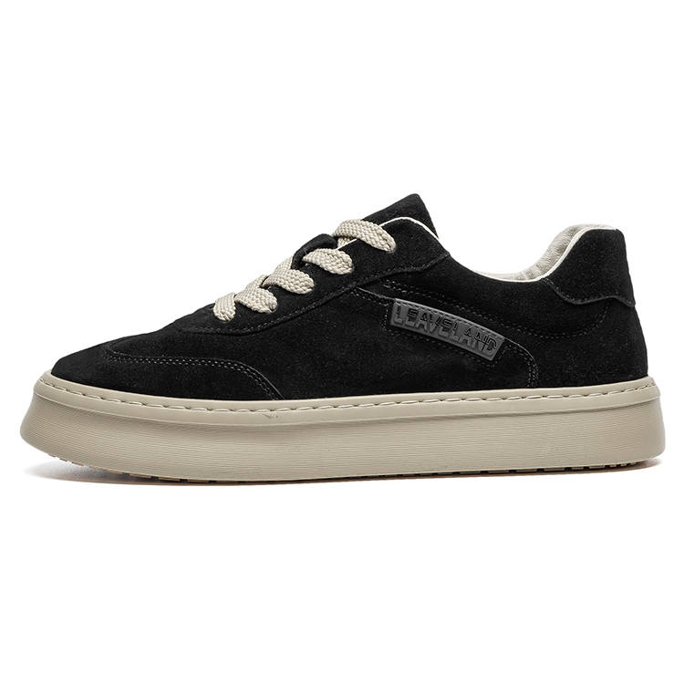 LEAVELAND Cow Split Leather Low top Skateboard Shoes Men's