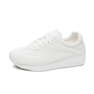 POOQ Top Grain Cow Leather Breathable Low top Chunky Sneakers Women's