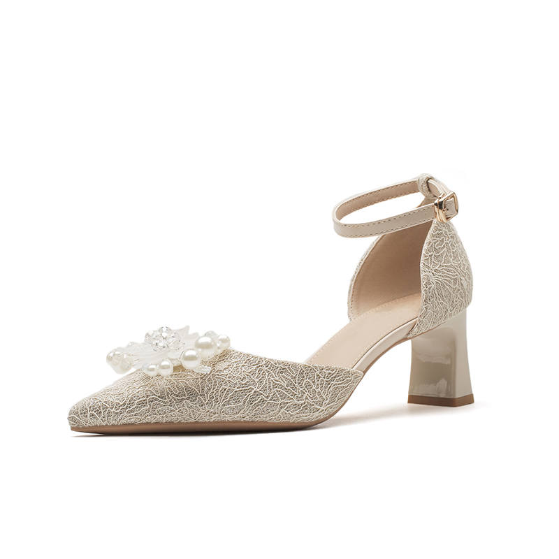 Zubumei Microfiber Leather High Heels Women's Champagne