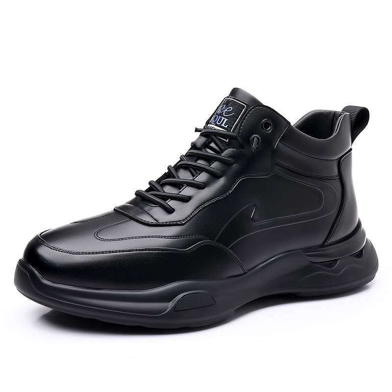 YINGLUNQISHI Cow Split Leather Abrasion Resistant Height Increasing Abrasion Resistant Height Increasing High top
