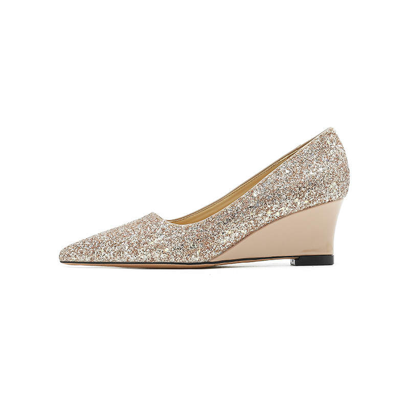 Zubumei Wedge Heel High Heels 5CM Women's