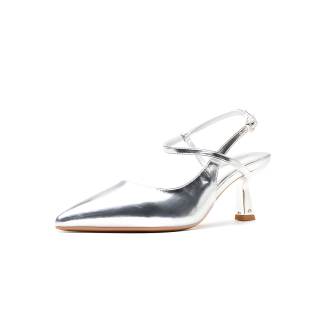 TATAYA Microfiber Leather Slim Heel High Heels 6CM Women's Silver
