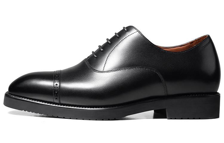 Zuti British Style Brogue Oxford Shoes Casual Shoes Men's Black