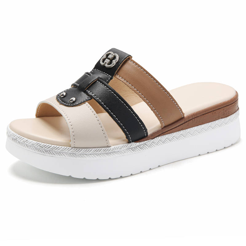 Reivantix Reivanti Rubber Sole Slip Resistant Slide Slippers Women's Black