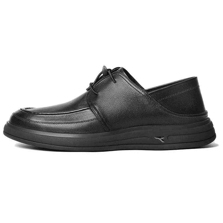 BELLE Casual Leather Shoes Men's Low Top Black
