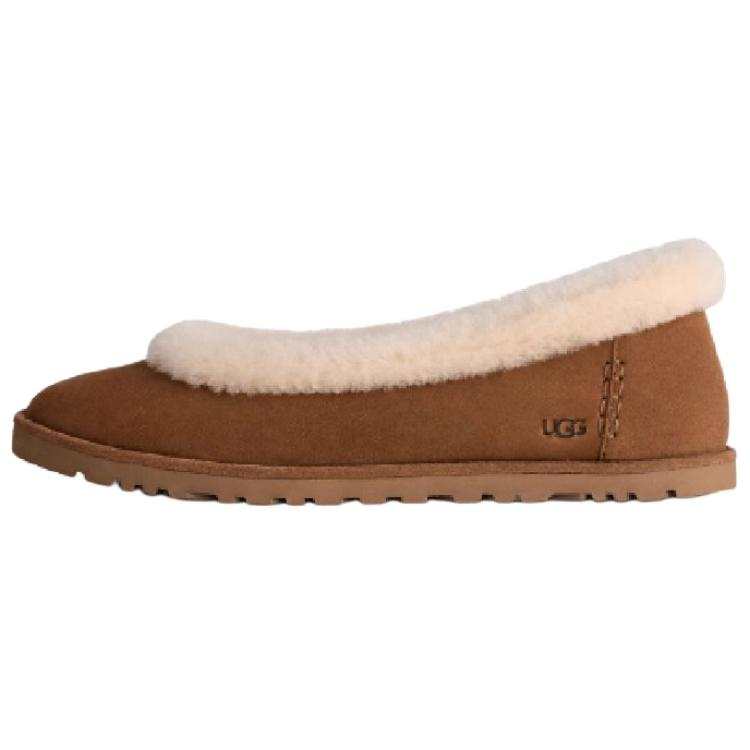 UGG Fashion Collection Sheepskin Casual Shoes Women's Chestnut