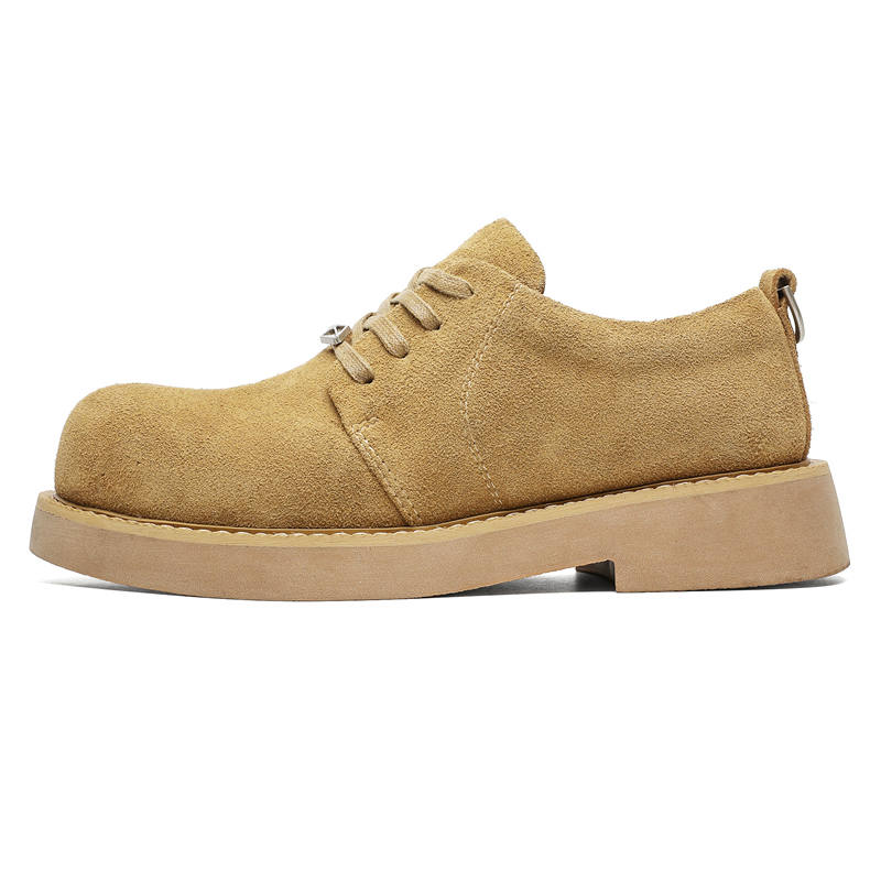 WEISHIBANGWEI Cow Suede Casual Shoes Men's Yellow